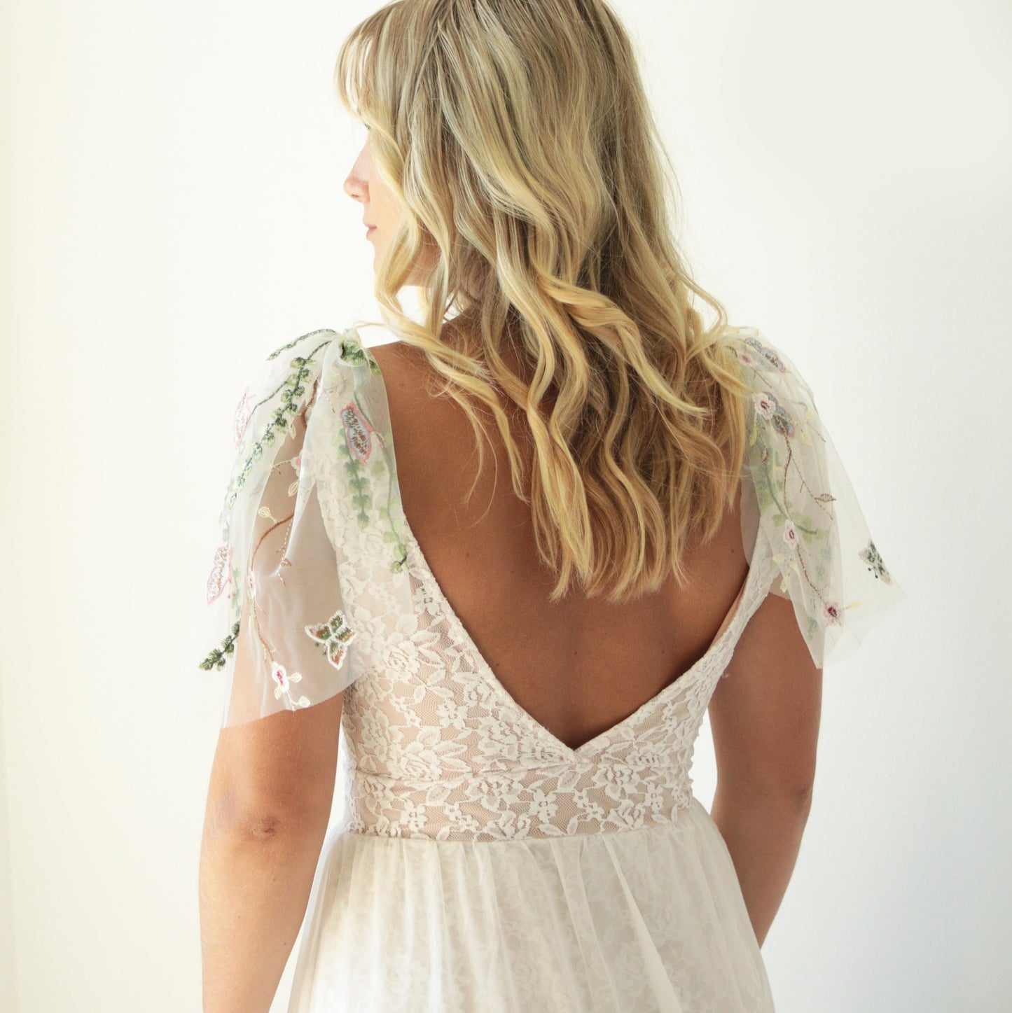 Wildflower detachable bridal sleeves